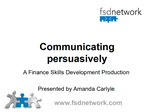 Communicating Persuasively